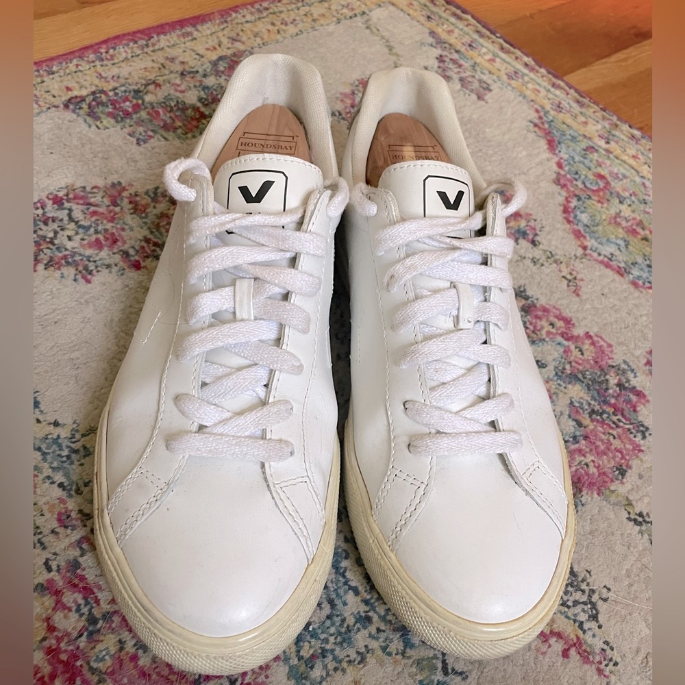 Vega all white leather sneaker.